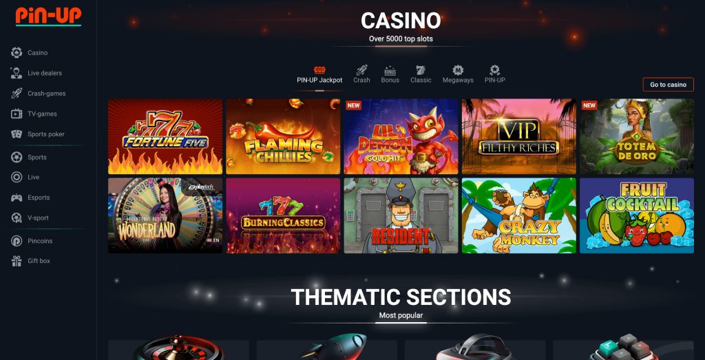 casino pin up online game